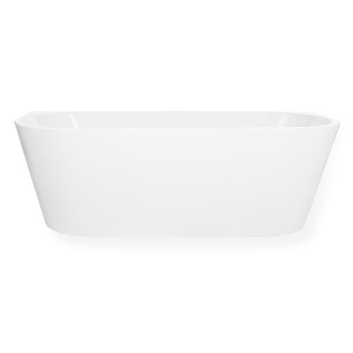 Bathtub Rasmus Against Wall 1800x800mm White Blue Label