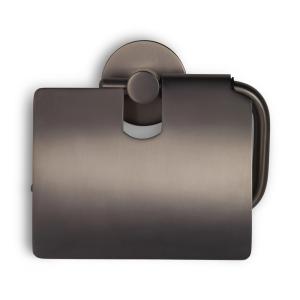 Toilet Roll Holder Vida Metallic Grey​ Blue Label