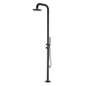 Outdoor Shower With Hand Shower And Head Shower Black Blue Label