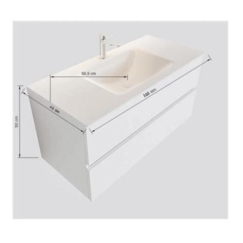 Kommode 2L Med Stativ Denia Midten 1000x500x450mm Mørkebrun Blue Label