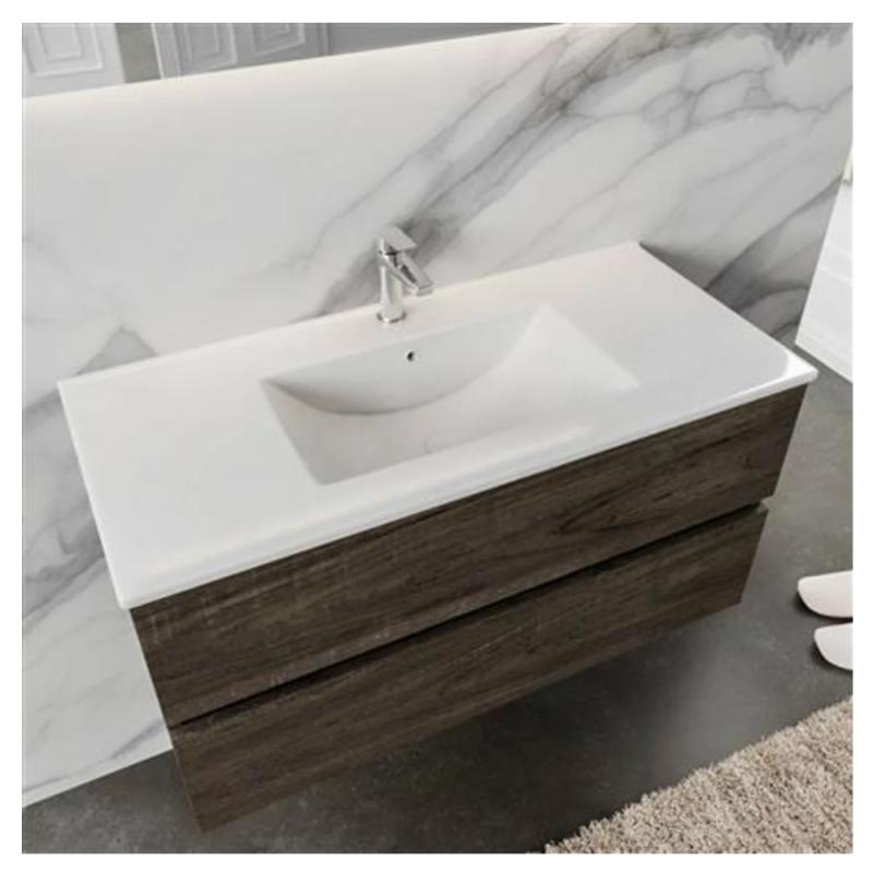 Kommod 2L Med Ställ Denia Mitten 1000x500x450mm Mörkbrun Blue Label