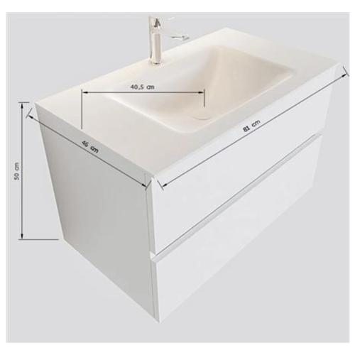 Kommode 2L Med Stativ Denia Center 800x500x450mm Antracit Blue Label