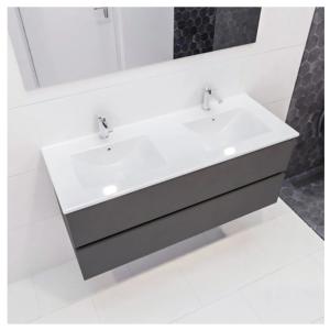 Commode 2L With Rack Denia Double 1200x500x450mm Anthracite Blue Label