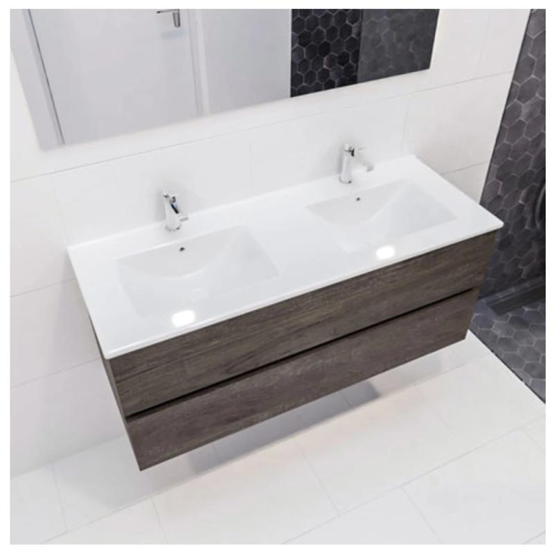 Kommod 2L Med Ställ Denia Dubbel 1200x500x450mm Mörkbrun Blue Label