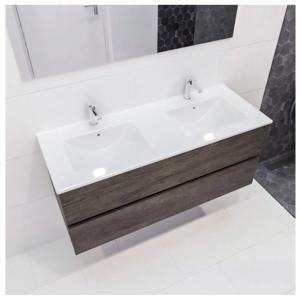 Commod 2L With Stand Denia Double 1200x500x450mm Dark Brown Blue Label