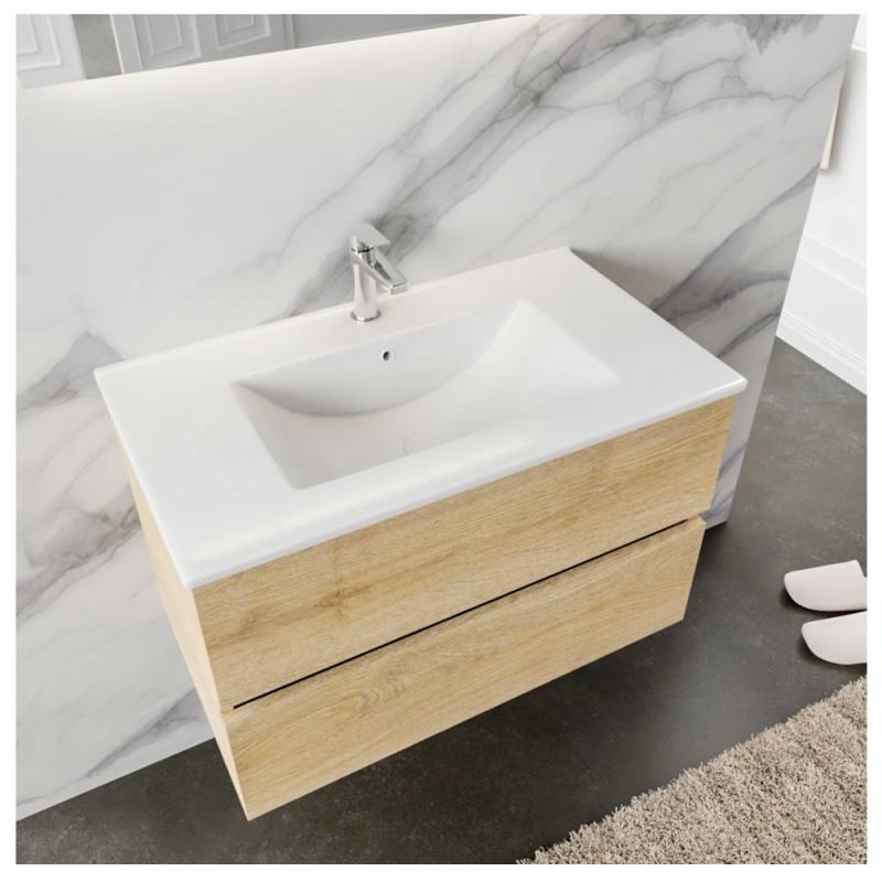 Kommod 2L Med Ställ Denia Mitten 800x500x450mm Ek Blue Label