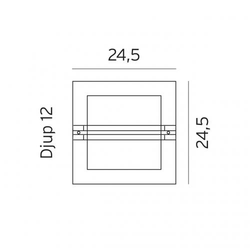 BERN VÄGG 60W E27 SVART OPAL