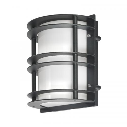 Väggarmatur Stockholm E27 Svart/Opal