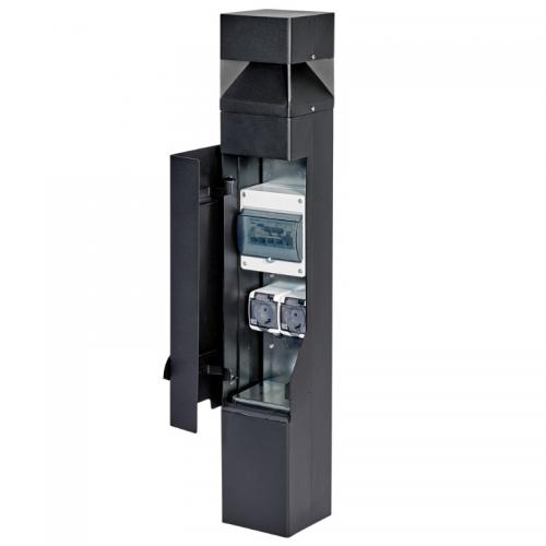 Pollare Arvika Svart LED Uttag, Norlys 893B