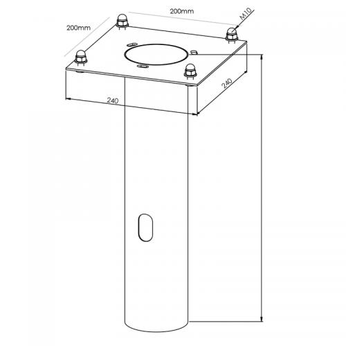 Adapter För Betongfundament Asker Stolpe, Norlys 118
