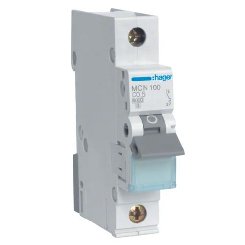 Miniature Afbryder 1Polet C-Kurve 0,5A 400V IP20 Hager