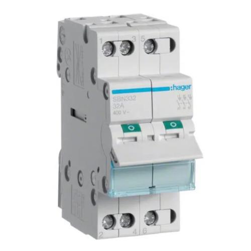 Modulært Skifte 3Polet 32A 400VAC IP20 Hager