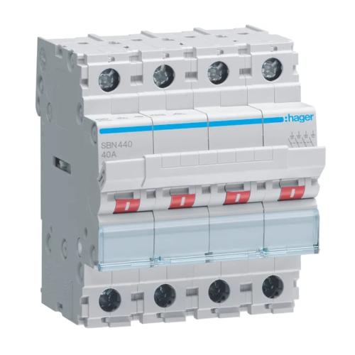 Modulær Afbryder 4Polet 40A 400V IP20 Hager
