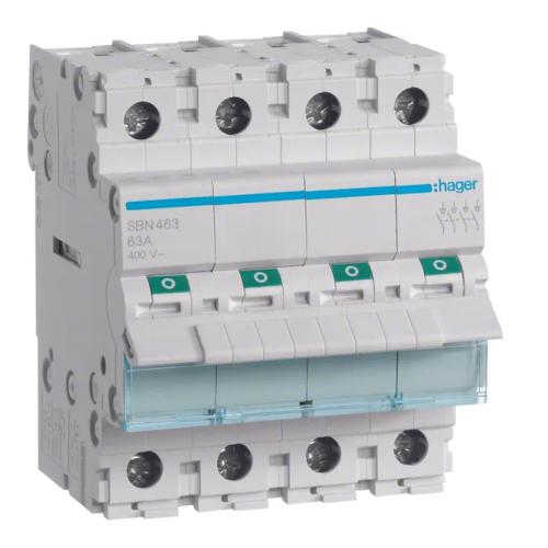 Modulær Afbryder 4Polet 63A 400V IP20 Hager