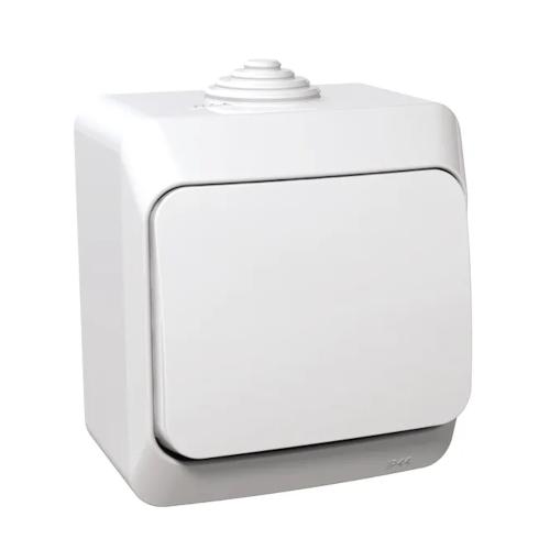 Cedar Plus Tryckknapp 1Pol 16A 250V IP44 Vit Schneider Electric