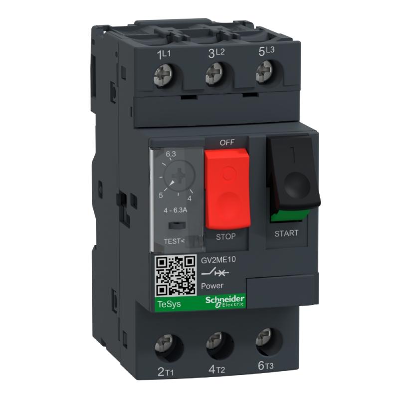 TeSys Deca Termisk Magnetisk Motorströmbrytare 3Poler 4-6,3A 230-690V IP20 Schneider Electric