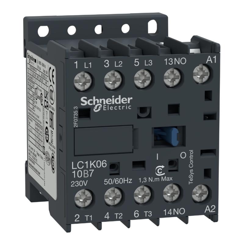 TeSys K Kontaktor 3Poler AC-3 440V 9A 24VAC Spole Schneider Electric