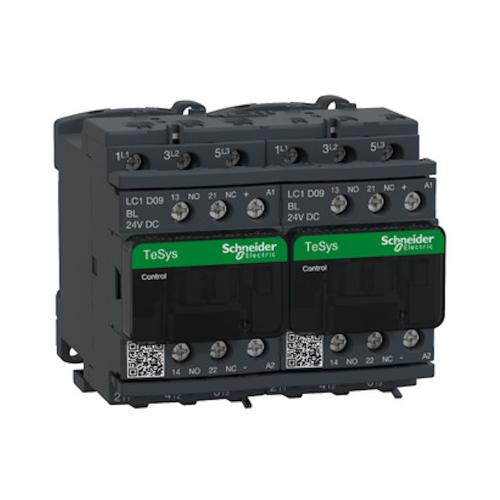 TeSys Deca Reverserende Kontaktor 3Polet AC-3 9A 440V IP20 24VDC Spole Schneider Electric
