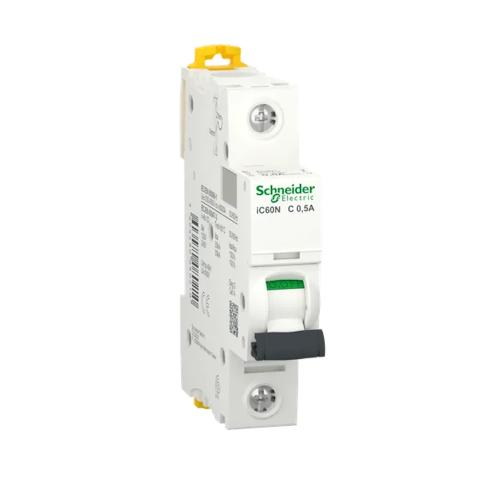 Miniatureafbryder Acti9 iC60N 1Pol C-Kurve 0,5A 230V IP20 Schneider Electric