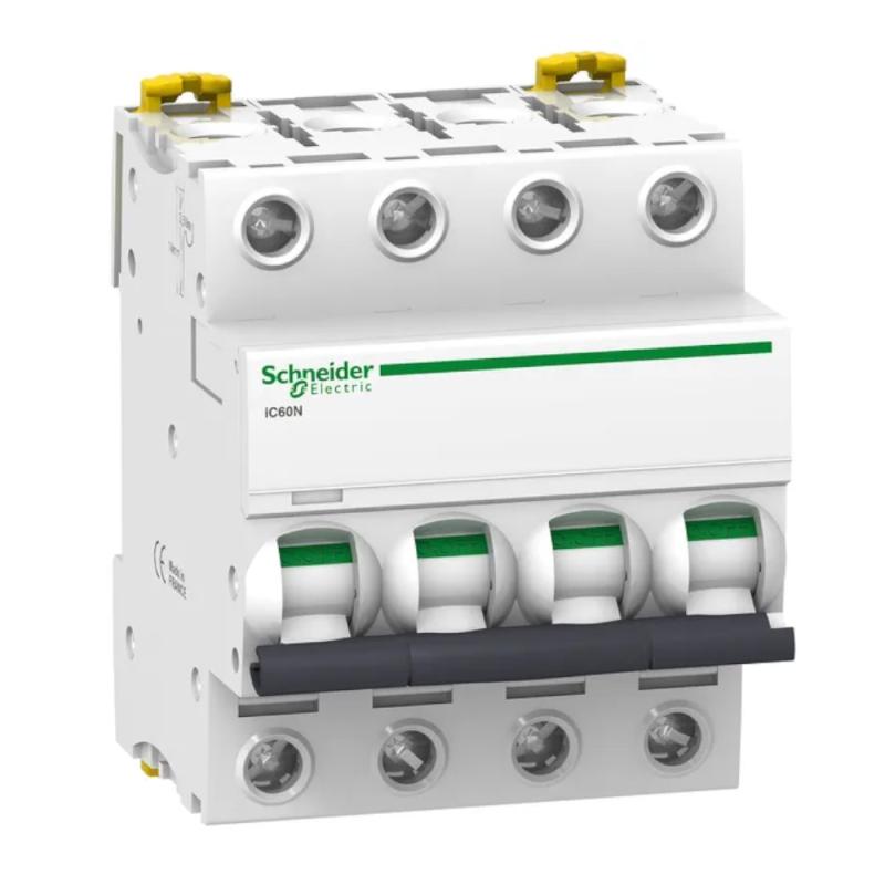 Miniatyrbrytare Acti9 iC60N 4Poler D-Kurva 10A 400V IP20 Schneider Electric