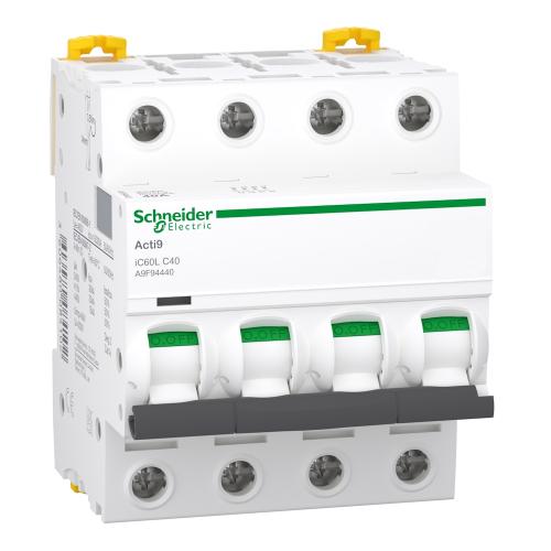 Miniatureafbryder Acti9 iC60L 4Polet C-Kurve 40A 400V IP20 Schneider Electric
