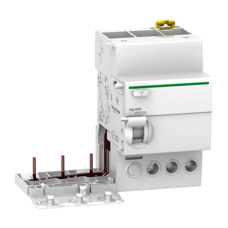 Jordläckage Tilläggsblock Vigi iC60 3Poler AC-Typ 25A 500V IP20 Schneider Electric