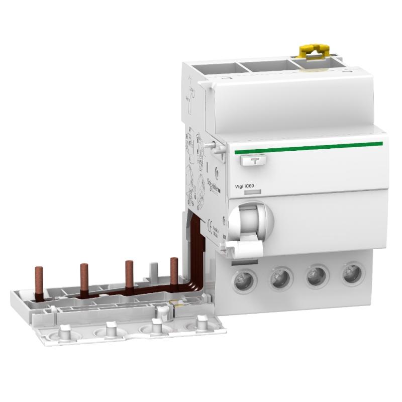 Jordläckage Tilläggsblock Acti9 Vigi iC60 4Poler 63A 30mA 400-415V IP20 Schneider Electric