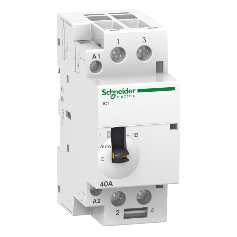 Modulär Kontaktor Acti9 iCT 2Poler 63A 7500W 220-240V IP20 Schneider Electric