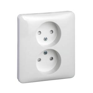 Dubbelt Uttag Exxact Ojordat 2Poler 16A 250V IP21 Vit 10st Schneider Electric