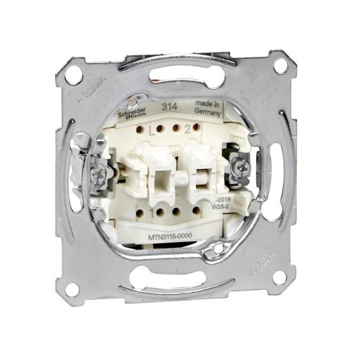 Tvåkretsbrytarinsats 1Pol Infälld 10AX/AC 250V Skruvterm IP20 Schneider Electric