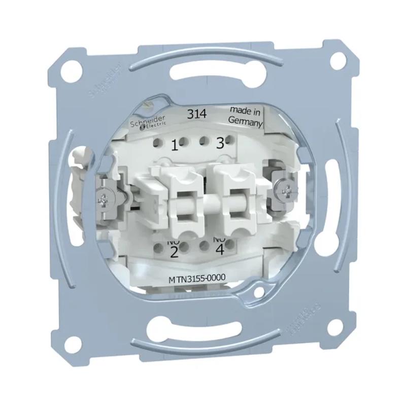 Dubbel Tryckknappsinsats 1Pol Infälld 10A/AC 250V IP20 Schneider Electric