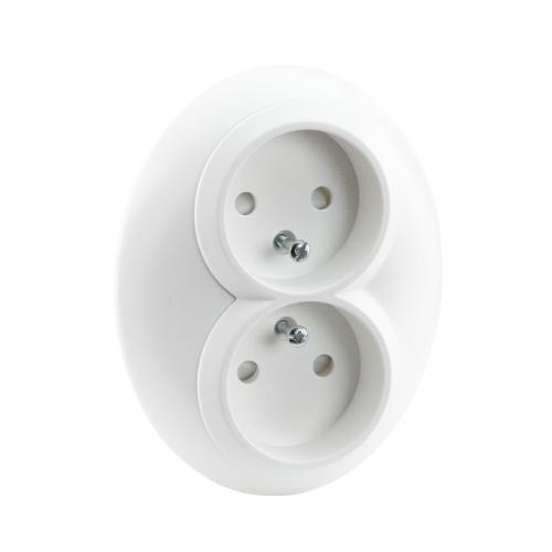 Renova Vægstikkontakt 2-Vejs 16A 250V IP20 Hvid 5stk Schneider Electric