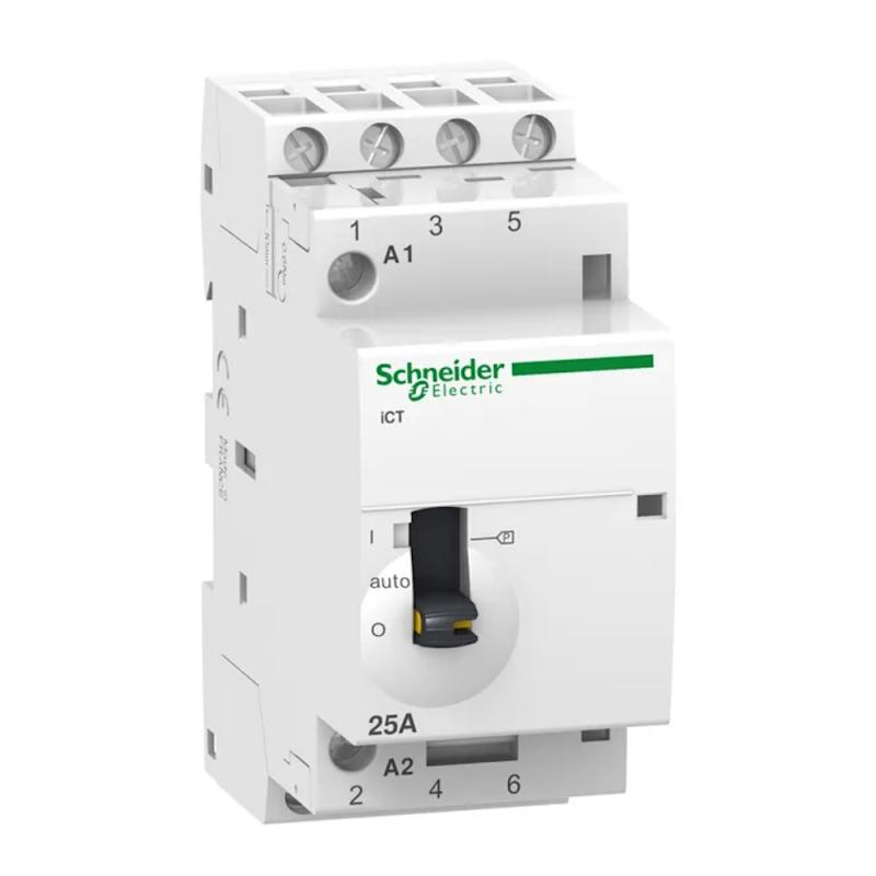 Modulär Kontaktor Acti9 iCT 4Poler 25A 8550W 220-240V IP20 Schneider Electric