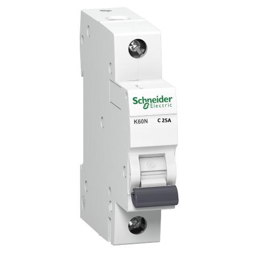 Miniatureafbryder Acti9 K60N 1Pol C-Kurve 25A 230V IP20 Schneider Electric
