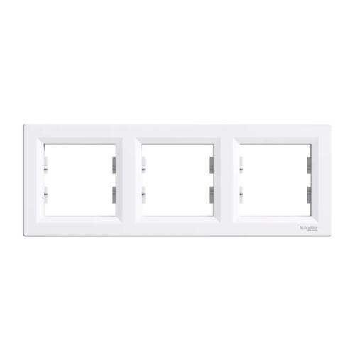 Asfora Ram Horisontell 3-Gäng IP20 Vit Schneider Electric