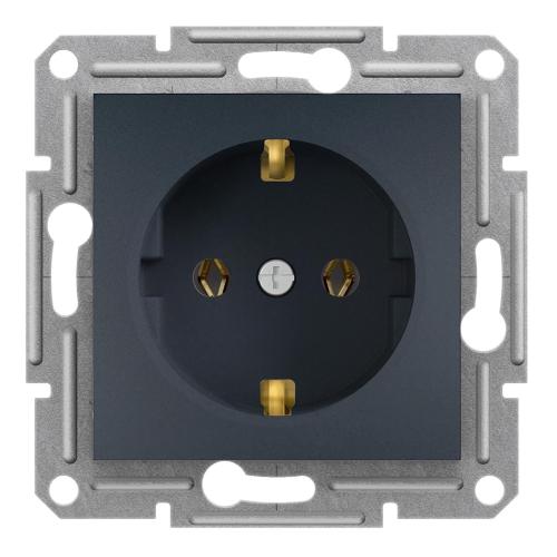 Asfora Enkel Uttag Med Ram 2Poler+Jord 16A 3680W 250V IP20 Schneider Electric