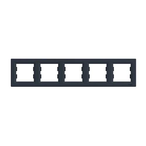 Asfora Täckram Horisontell 5-Gäng IP20 Antracit Schneider Electric