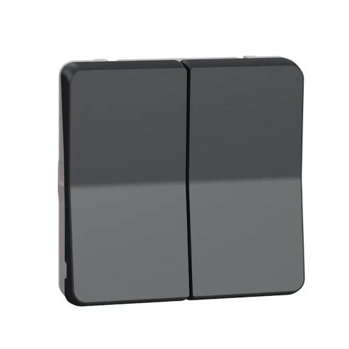 Mureva Styl 2-Vejs Omskiftermekanisme 1Polet 10A 250V IP55 Grå Schneider Electric