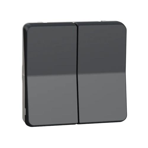 Mureva Styl Trykknap Dobbelt 10A 250V IP55 Grå Schneider Electric