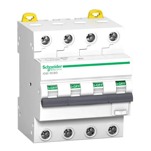 RCBO Acti9 iC60 4Poler C-Kurve 32A 400V 30mA IP20 Schneider Electric