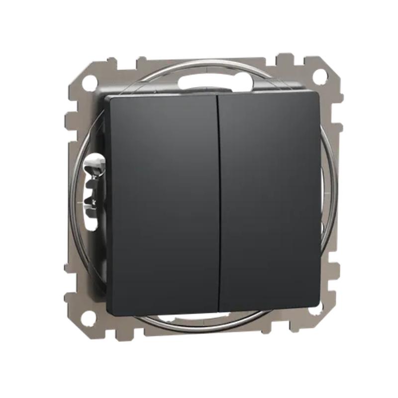 Sedna Design Och Elements Växla 2-Kretsar 2300W 250V IP20 Antracit Schneider Electric