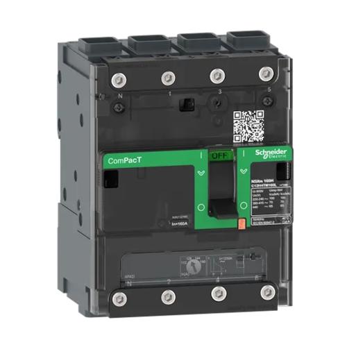 Gjuten Hölje Effektbrytare ComPacT NSXm 100E 4Poler 690V 100A 16kA IP40 Schneider Electric