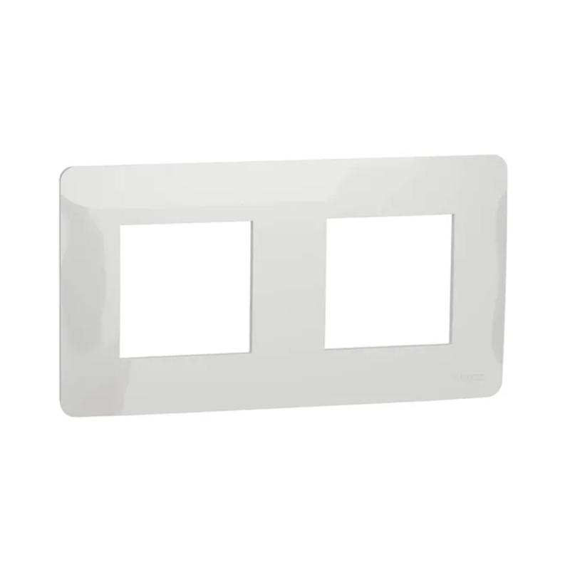 New Unica Täckram 2 Gäng 2 x 2 Moduler IP21 Vit Schneider Electric