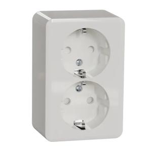 Vägguttag 2-Vägs 16A 250V IP21 Vit Schneider Electric