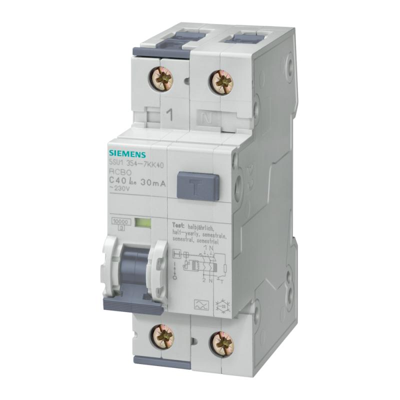 RCBO 1Pol+N B-Kurva A-Typ 16A 30mA 230V IP20 Siemens
