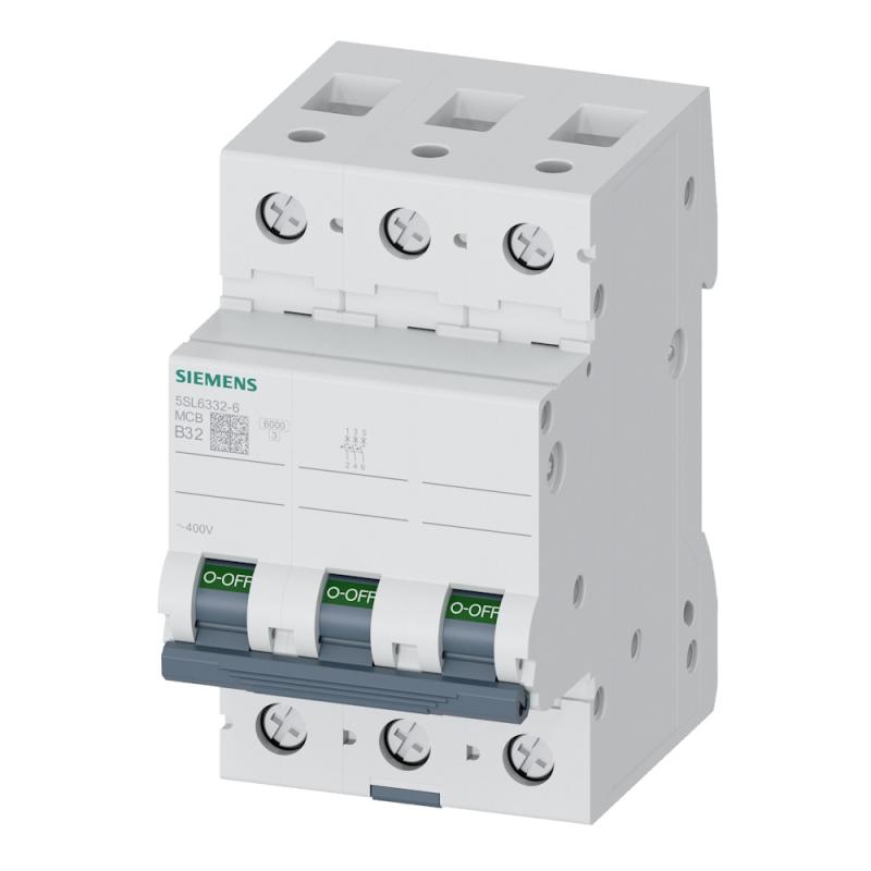 Miniatyrbrytare 3Poler B-Kurva 32A 6kA 400V IP20 Siemens