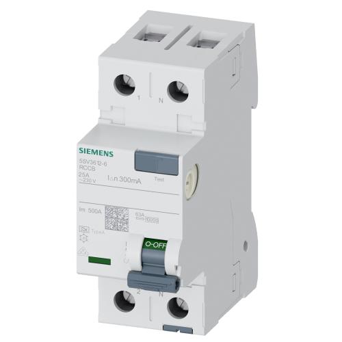 Reststrømsafbryder 2Polet A-Type 25A 300mA 230V IP20 Siemens