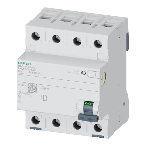 Reststrømsafbryder 4Polet B-Type 40A 400V IP20 Siemens