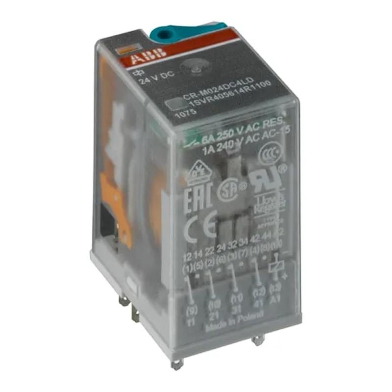 Pluggbart Gränssnittsrelä 6A 220VDC 250VAC IP40 ABB