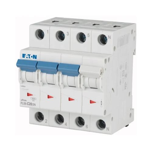 Miniatureafbryder 3Pol+N C-Kurve 20A 6kA 400V IP20 Eaton